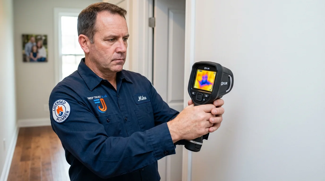 Thermal imaging leak detection by Johns Plumbing LLC in Somers